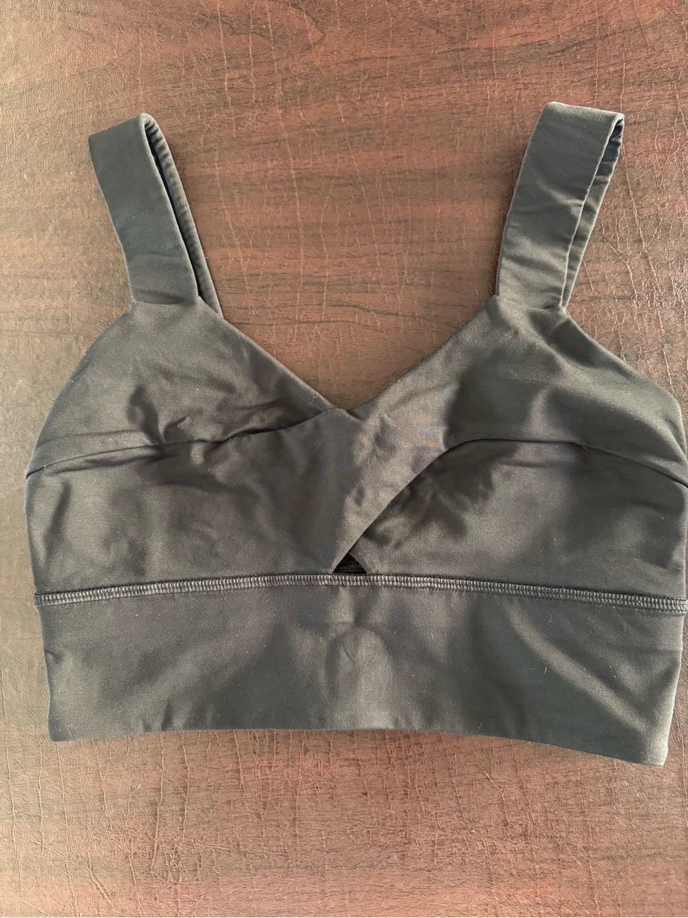 Lululemon Black Women's Bralette - Soft Support Crop Top Appox size 6. No label